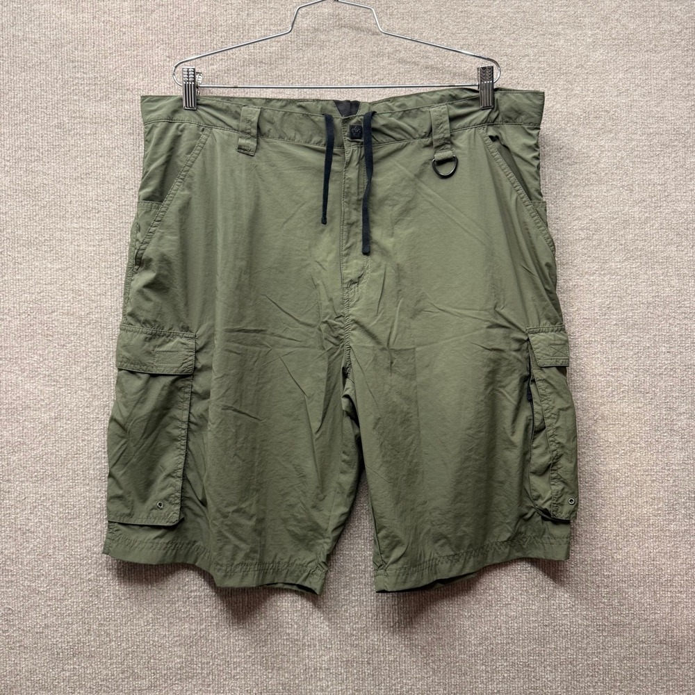 Boy Scouts of America Centennial Uniform Shorts Mens Large Green Nylon Cargo BSA - Picture 1 of 12